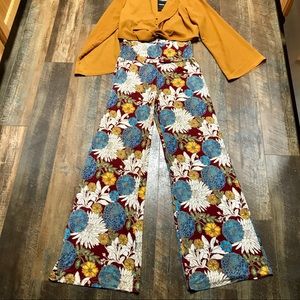 Diosa Flowered wide leg flare women’s large pants